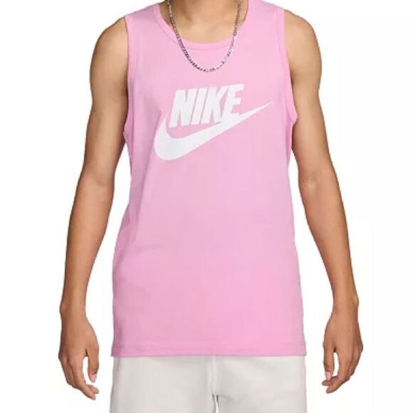 Nike Men's Sportswear Logo Tank Top in pink Size Medium NWT - Picture 1 of 7